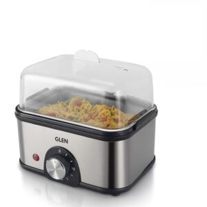 Glen 3 in 1 Electric Multi Cooker, Egg Boiler - Steam, Cook & Boil, 45 Minutes Timer, 350W Boil 8 eggs at a time -(3035MC)